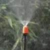 Sprayers Garden Orange Justerbar Dripper Sprayer Munstel Atomizing Sprinklers med 1/4 "Tee Barb Thread Connector Micro Irrigation System P230310