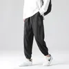 Hommes pantalons hommes glace soie décontracté 2023 printemps été vitesse sec pantalons de survêtement amples haute qualité Sports de plein air tirer corde Jogging