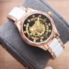 Hollow Woman Watch Wristwatch Automatic Mechanical Gold Watches Business Wristwatches Montre de Luxe 33mm