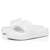 Med låda Herr Dam Lyxtofflor Sandaler Slides Trippel Svart Vit Röd Herr Flat Flip Flops Strandhotell Plattform Inomhus Sandal Slide Storlek 38-46