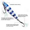 Fiskekrokar Katyusha 10st Metal Jig Tail Assist Hooks 11-19# med PE Line Feather Solid Ring Jigging Fishhook för 5-80G Lure Fishing Hooks P230317