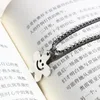 Pendant Necklaces Fashion Smile Flower Stainless Steel Necklace Korean INS Cute Couple Jewelry