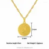 Pendant Necklaces Fashion European And American Jewelry British Elizabeth Ii Retro Coin Copper Gold-Plated Round Necklace For Women Men