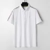 24 Mensistas Polos Polo Luxury Men's Polos Diseñador Diseñador Mangas de mangas cortas Camisetas de verano Camisa de celosía a rayas