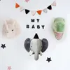 Wall Decor Baby Girl Room Decor Nordic Plush Toy Dinosaur Unicorn Animal Head Wall Decoration Painting Pendant Modern Minimalist Home Decor 230324