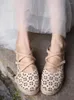 Elbise Ayakkabı Artmu Orijinal Deri Takozlar Kadınlar İçin Yaz Summer Hollow Out Yüksek Topuk Kapalı Toe Sandalet Mary Jane Yumuşak Bayanlar