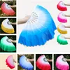 100pcs Party Supplies hand fans Arrival Chinese Dance Fan Silk Weil 5 Colors Available For White fans bone Wedding Party Favor LT334