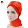 Bandanas Durag Fashion Women Luxury Pleated Velvet Turban Hijab Head Wrap Long Tube Indian Headwrap Scarf Tie 230323