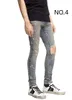 Jeans de marque pour hommes jeans skinny pantalons de conception long hippop autocollant broderie slim denim streetwear droit pantalon skinny entier 270Y