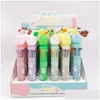 Ballpoint Pens 24 Pcs/Lot Cartoon Animal 12 Colors Pen Cute Press Ball School Office Writing Supplies Stationery Gift Drop Delivery Dh341