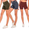 Yoga-uitlijnings shorts Lu-49 4 inch Fitness Summer Women Biker Tennis Golf Short Net Splicing Hoge Taille Ademende Hot Pants Leggings