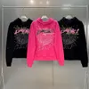 Young Thug Pink SP5DER 555555 Men Kvinnor Hoodie High Quality Foam Print Spider Web Grafik 555555 Sweatshirts Pullovers S-XL 369