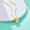 Charm 1/2/3Ct D Color Moissanite Pendant Pass Diamond Test 925 Sterling Silver Party Wedding Pendants Necklace For Women Jewelry