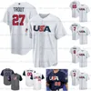 Team USA 2023 Baseball WBC Jersey Classic Mike Trout Bobby Witt Jr. Jeff McNeil Nolan Arenado Nestor Cortes Trea Turner Clayton Kershaw Realmuto Schwarber Top 1