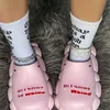 Lettre unisexe imprimé maison chaussures hommes et femmes pantoufles EVA diapositives Couple sandales imperméables chaussures