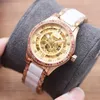 Montre creuse femme montre-bracelet automatique montres mécaniques montres en or montres d'affaires étanche Montre De Luxe 33mm