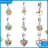 925 Siver Beads Charms for Pandora Bracelets Designer для женщин -духовность перья духовность пляжа семья