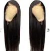 Передний кружевный парик Горячий продажа длинные прямые волосы с высокой температурой шелковой химический волокно Set230323