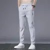 Men's Pants Solid Color Mens Casual Elastic Waist Pencil Breathable Joggers Men Cargo Streetwear 230324