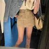 Faldas Rimocy cordón cintura alta Mini mujeres Streetwear gran bolsillo Cargo Mujer moda 2023 corto una línea y2k Mujer 230324