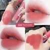 Lipgloss, 6 Farben, Feuchtigkeit, flüssiger Lippenstift, weicher Nebel, seidiger roter Farbton, Schlammlippen-Make-up, Kirschpfirsich-Lipgloss