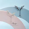 Charm Thaya Real Earrings Silver 925 White Wings Crystal Earddrop Clip op oorbellen voor vrouwen meisje zonder piercing geschenken Fine Jewerlry Z0323