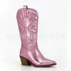Сапоги TSTCTB Pink Cowboy Cowgirl Boots на молнии