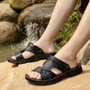 Sandaler Sandalsko män manliga läder lyx sommarskor Sandalias de HOMBRE Herrstrand 39 S Sandalhas Masculina Sandalsandals