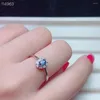 Cluster Rings Real Natural And Sapphire Ring 925 Sterling Silver Fine Handworked Jewelry Finger