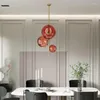 Pendant Lamps Nordic Lamp Postmodern Designer Red Glass Lights Living Room Bedroom Dining Loft Decor E27 Light Fixtures