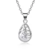 Pendentif Colliers Collier Moonlight Opal Collier Pour Femmes Cadeau 45cm Boîte Chaîne Déclaration Collier Ras Du CouPendentif