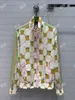 23SS Designer Jacket Women's Jacket Double G Print Cartoon Pink Green Color Ribbon Autumn Spring Slim Fit Top Trench
