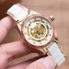 Hollow Woman Watch Wristwatch Automatic Mechanical Gold Watches Business Wristwatches Montre de Luxe 33mm