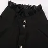 Herrklänningskjortor Svart broderade spetsar ruffles Stand Collar Lantern Sleeves Men Medieval Victorian Top Vintage Clothes Steampunk gothic