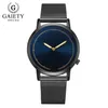 Zegarek na ręce marki LVPAI Business Busines Mężczyzna zegarek modny 2023 luksusowy czarny niebieski kwarc ze stali nierdzewnej