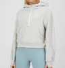 LL même modèle Yoga demi-zip plongée à capuche trou de pouce épais manteau à capuche Sports gym Fitness veste femme pull