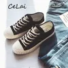 Celai canvas schoenen mannen zomer modieuze veterschoenen mannelijke ondiepe gezellige groene sneakers voor mannen zapatilla mujer a 011 wandelen j7kg#