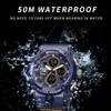Zegarek zegarek smael sport zegarek Waterproof Waterproof LED Digital Watches Stopwatch Big Dial Clock dla mężczyzn 8038 Masculino mężczyzn zegarków kwarc 230324