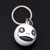 Porte-clés NieR Automata Robot 2B Emil No.2 Silicone Porte-clés pour hommes Femmes Boule blanche en caoutchouc Porte-clés Chaveiro Fans Bijoux de collection