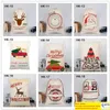 Christmas Papai Noel Sacks 39 Styles Canvas Sacos de presente de cordão Candy Apple Xmas Decoration for Party Favor