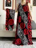 Ethnic Clothing 2023 Women Cotton Summer Sleeveless Dress With Scarfs Under African Dashiki Maxi Lady Robe Loose Kaftan Vestidos 230324