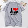 Heren T-shirts Sematary I Love Haunted Mound Trend Hartvorm Print T-shirt voor Mannen Grappige Streeetwear Katoenen T-shirt kleding 230324