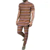 エスニック服のスリムフィットトップシャツズボンアフリカンプリントメンズ衣装男性グルームスーツウェディングパーティーウェアパンツセット