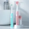 Soft Wool Electric Toothbrush USB Charging Rechargeable Sonic Tooth Brush Waterproof Tooth Cleaner Teeth Whitener With 4Pcs Replacement Head DHL