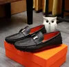 Men Casual schoenen Echt lederen zachte bodem rijden Handige knake skin patroon klassiek design modemerk strass Men Business casual flats schoenen