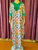 Vêtements ethniques Imprimer Robes Maxi africaines pour femmes traditionnelles Dashiki Kaftan Robe élégante dame robe de soirée de mariage robe d'église musulmane 230324