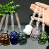 Hookahs Colored rose glass straight smoke pot Glass bongs Oil Burner Glass Water Pipe Oil Rigs