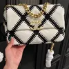 2023 NIEUWE Designer Bag 19bag lederen schoudertas geweven kettingtas dames lederen tas mode casual schoudertas crossbody tas handtassen voor vrouwen