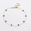 Choker Coconal Women Kpop Summer Sweet Cherry Transparent Beads Charm Necklace Fruit Party Jewelry Gift
