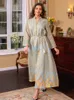 Ubranie etniczne Eid muzułmańskie kobiety Abaya Maroko sukienka Caftan Ramadan modlitwa Abayas koronkowe suknie Dubai arabskie kimono szatę warstwową 2023 230324
